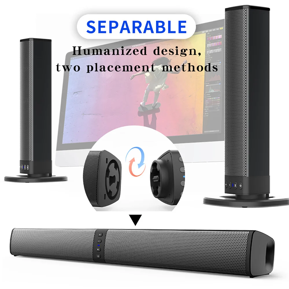 Home Cinema With Wireless Rear Speakers - سماعة لاسلكية تعمل بالبلوتوث TV Sound
