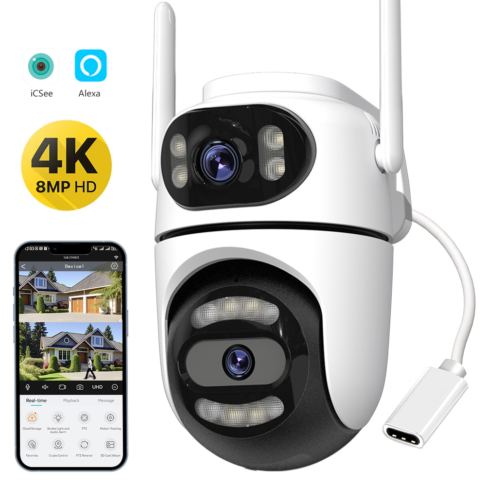 Home Cinema Outdoor - كاميرا مراقبة IP بدقة 8 ميجابكسل