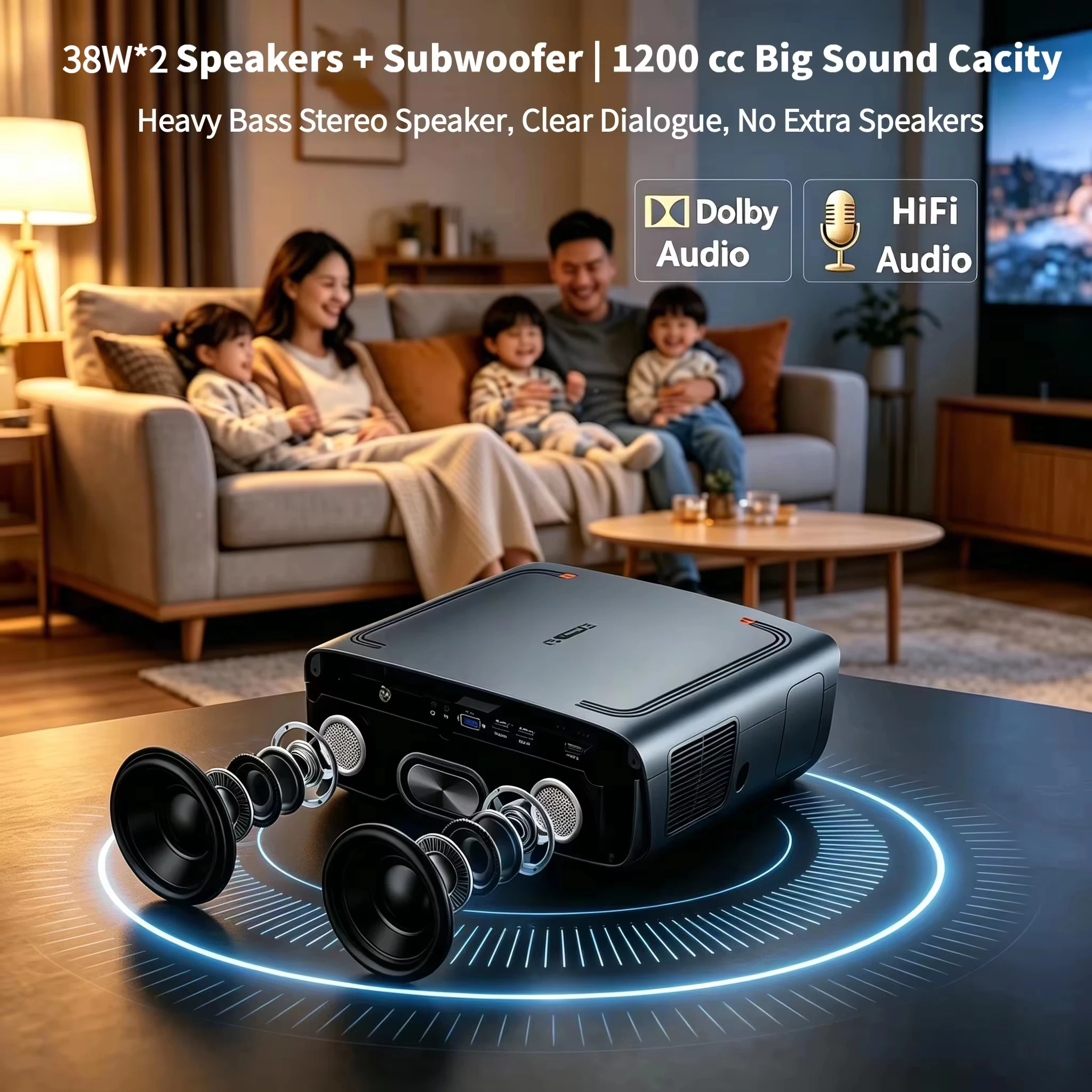 جهاز عرض S7 بدقة 4200ANSI ودقة - مراجعة Home Cinema With Wireless Rear Speakers وسعره