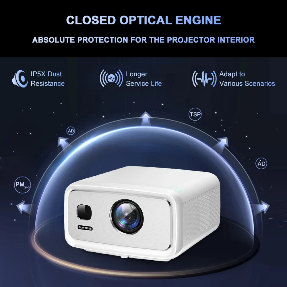 جهاز عرض FlixTone D10S بدقة 40 - مراجعة Home Cinema Outdoor وسعره