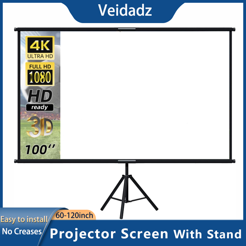 شاشة عرض VEIDADZ مع حامل قابل  - مراجعة Home Cinema Blanc وسعره