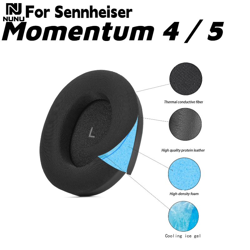 وسادات أذن بديلة مريحة مصنوعة  - مراجعة Sennheiser Headphone Momentum 4 وسعره