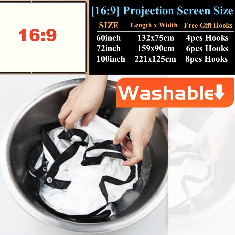 شاشة عرض محمولة بنسبة 16:9، شا - مراجعة Home Cinema Blanc وسعره