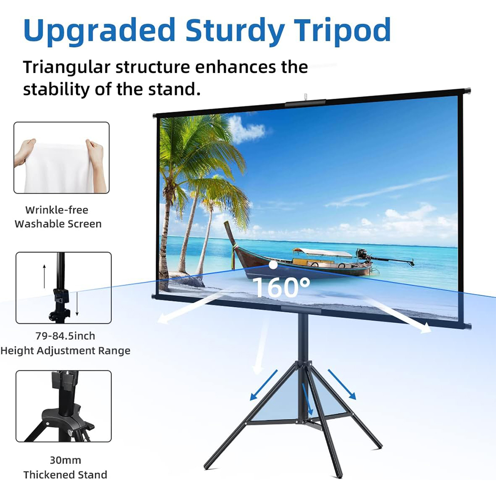 شاشة عرض VEIDADZ مع حامل قابل  - مراجعة Home Cinema Blanc وسعره